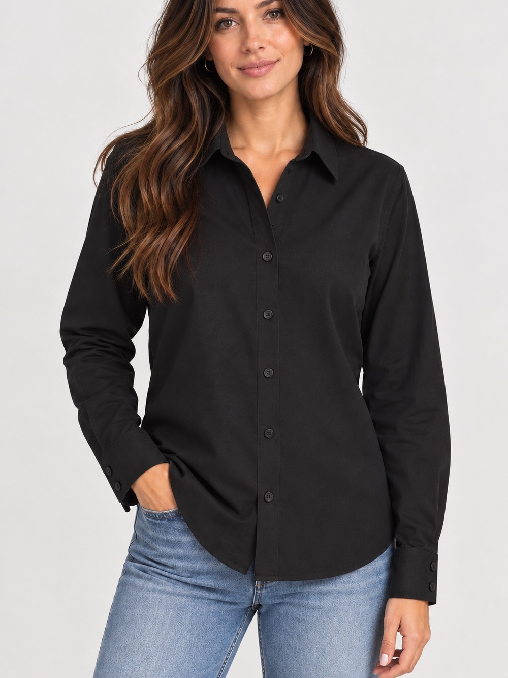 UNTUCKit Neto Toscano Black Button Down Shirt — Women’s Size 12